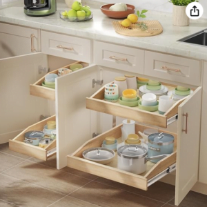 wooden pullout shelves