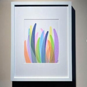 squeegee art painting in frame